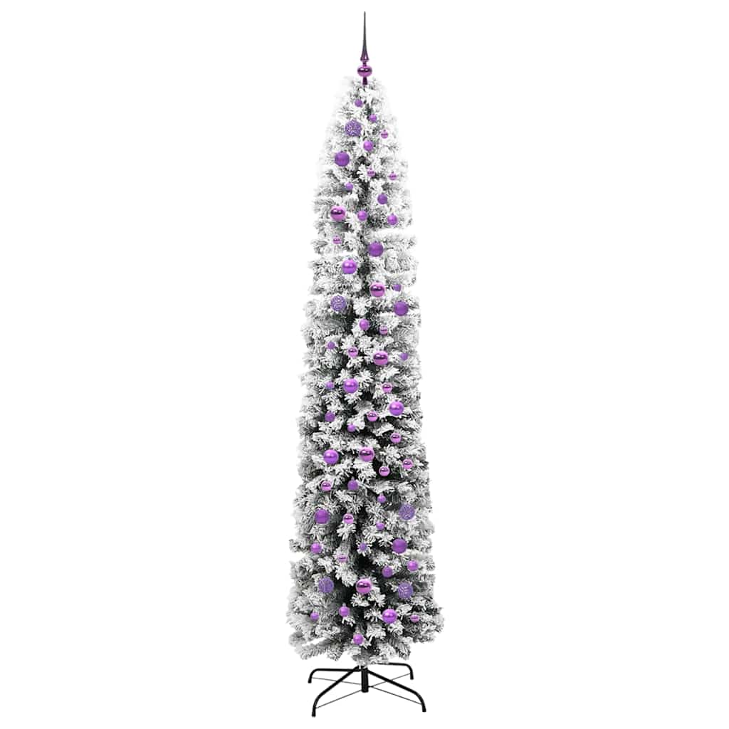 vidaXL Sztuczna choinka z podstawą Zielony 240 cm PVC, stal i plastik