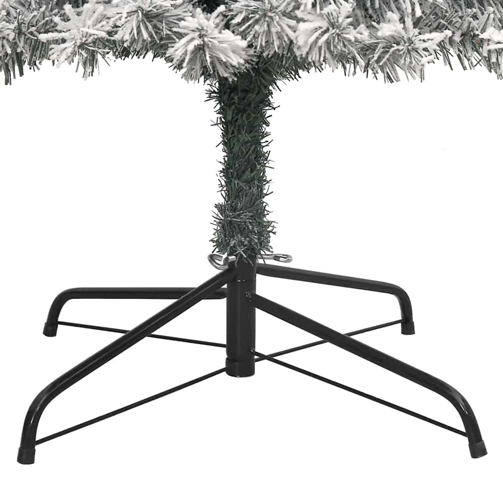 vidaXL Sztuczna choinka z podstawą Zielony 270 cm PVC, stal i plastik