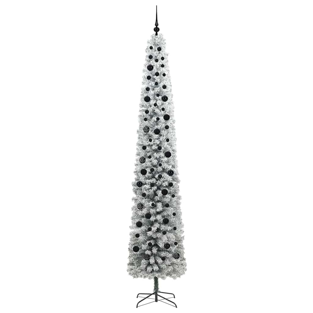 vidaXL Sztuczna choinka z podstawą Zielony 270 cm PVC, stal i plastik