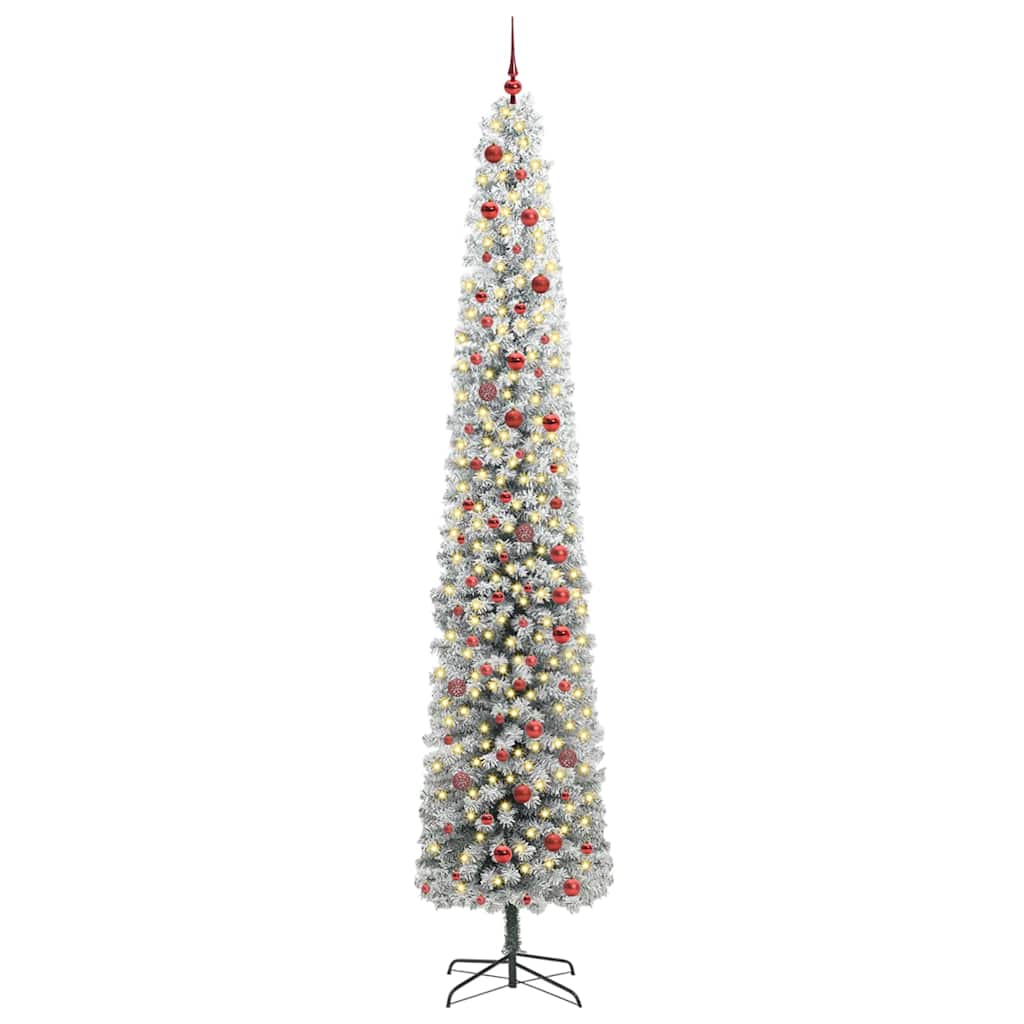 vidaXL Sztuczna choinka z podstawą Zielony 300 cm PVC, stal i plastik