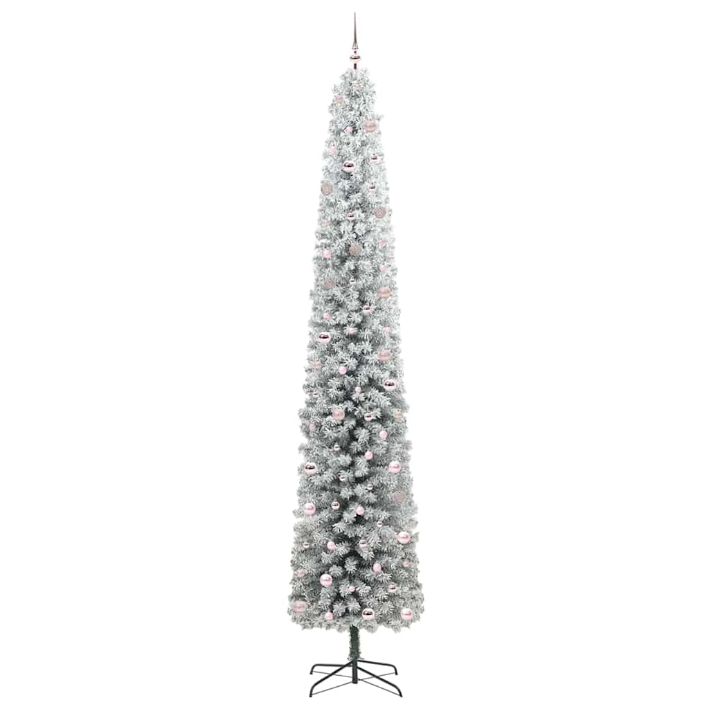 vidaXL Sztuczna choinka z podstawą Zielony 300 cm PVC, stal i plastik