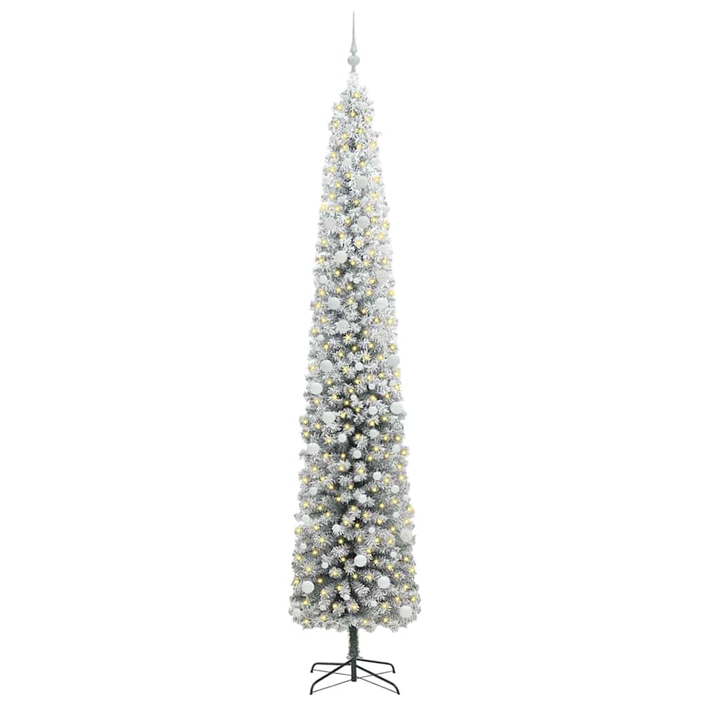 vidaXL Sztuczna choinka z podstawą Zielony 300 cm PVC, stal i plastik