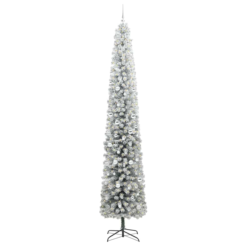 vidaXL Sztuczna choinka z podstawą Zielony 300 cm PVC, stal i plastik
