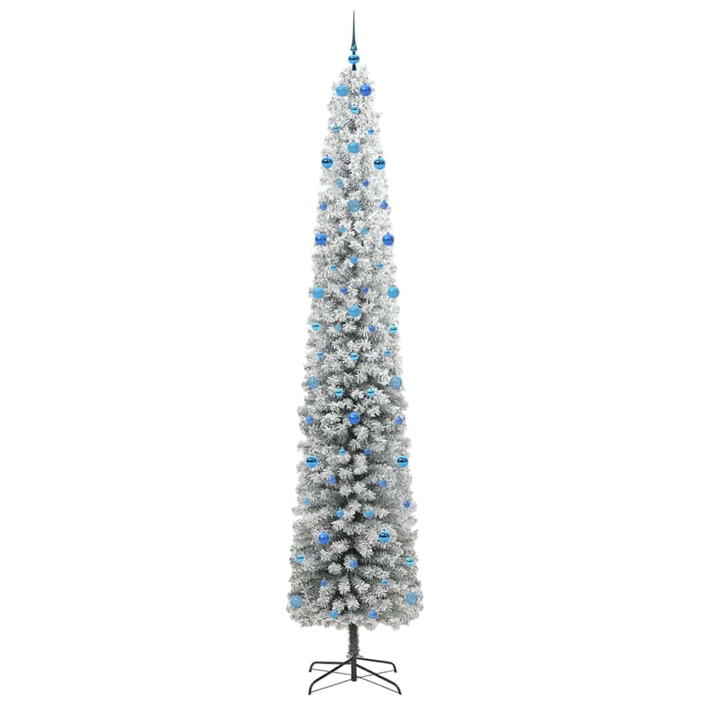 vidaXL Sztuczna choinka z podstawą Zielony 300 cm PVC, stal i plastik