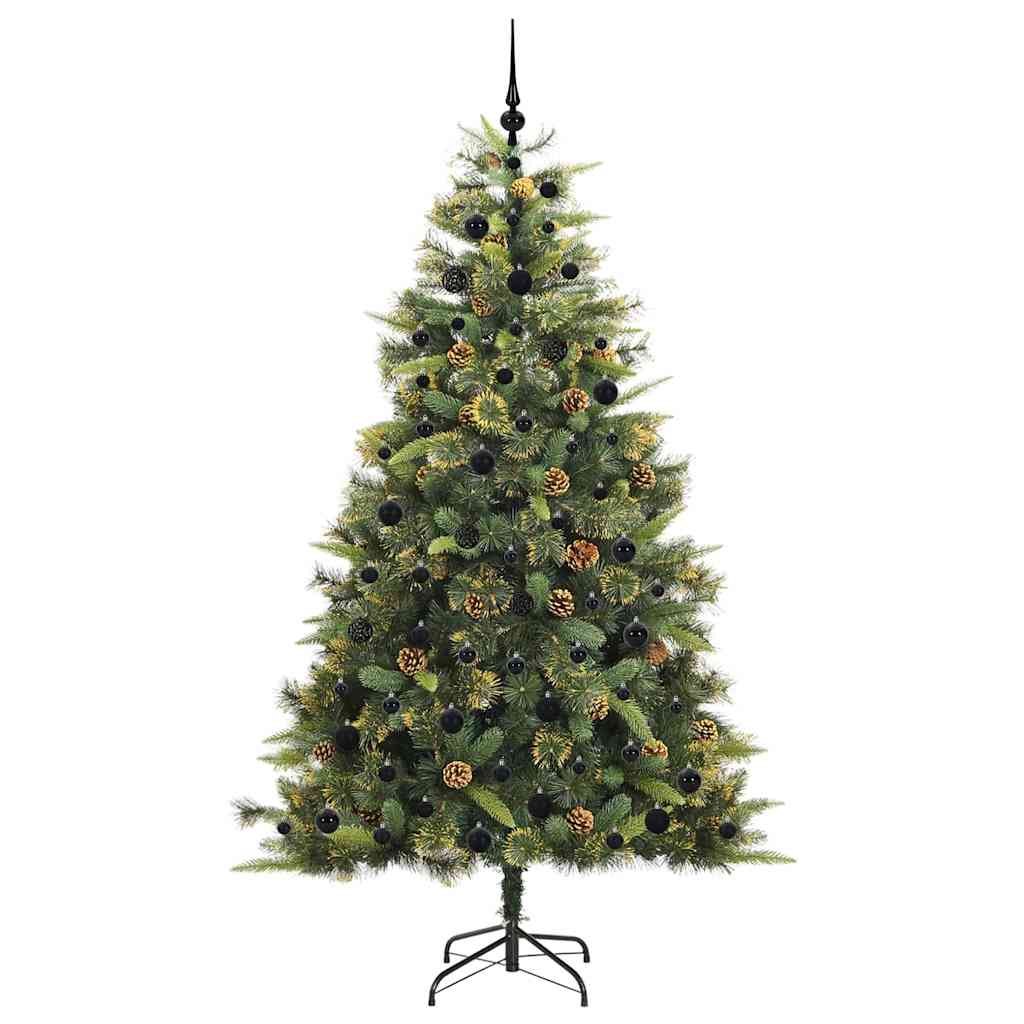 vidaXL Sztuczna Choinka z Zawieszkami Zielony 210 cm