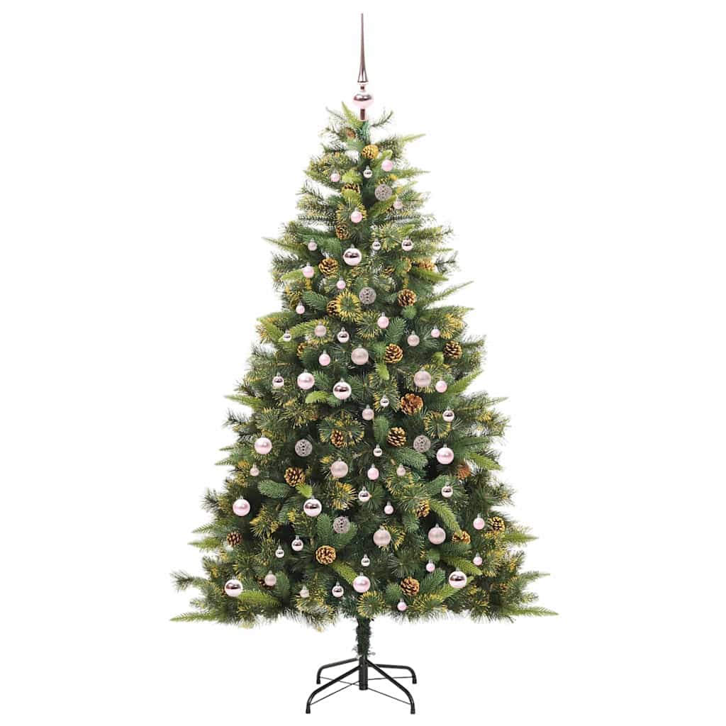vidaXL Sztuczna Choinka z Zawieszkami Zielony 210 cm