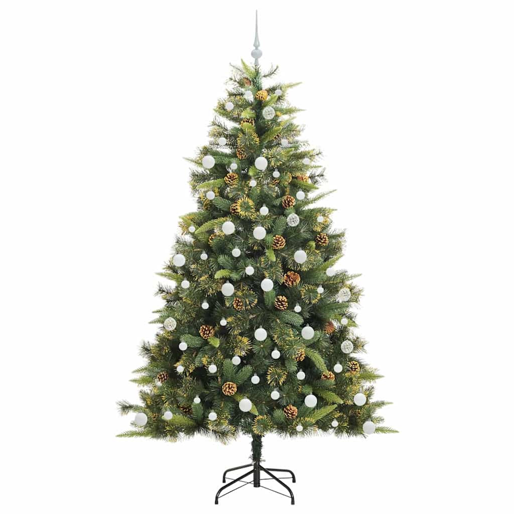 vidaXL Sztuczna Choinka z Zawieszkami Zielony 210 cm