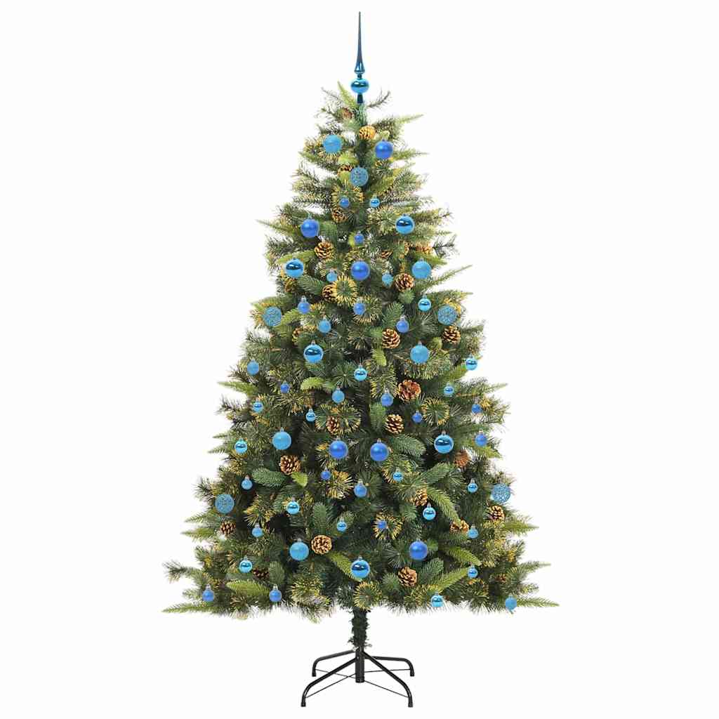 vidaXL Sztuczna Choinka z Zawieszkami Zielony 210 cm