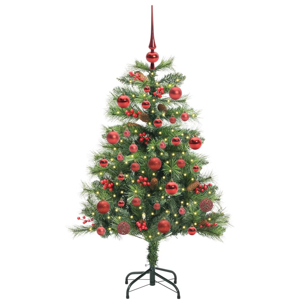 vidaXL Sztuczna choinka Ze LED Lights Zielony 150 cm PVC i Metal