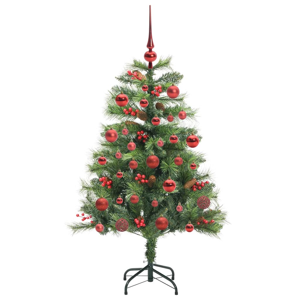 vidaXL Sztuczna choinka Ze LED Lights Zielony 150 cm PVC i Metal