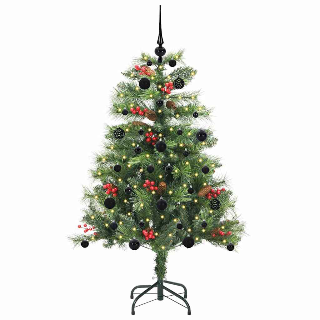 vidaXL Sztuczna choinka Ze LED Lights Zielony 150 cm PVC i Metal