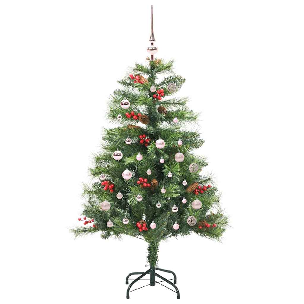 vidaXL Sztuczna choinka Ze LED Lights Zielony 150 cm PVC i Metal