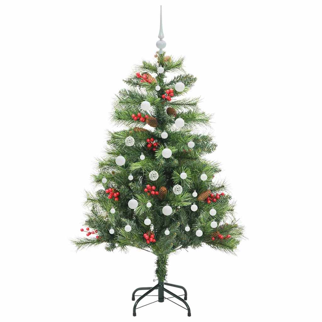 vidaXL Sztuczna choinka Ze LED Lights Zielony 150 cm PVC i Metal