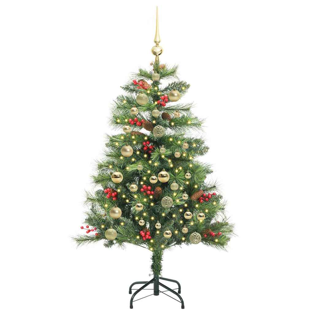 vidaXL Sztuczna choinka Ze LED Lights Zielony 150 cm PVC i Metal