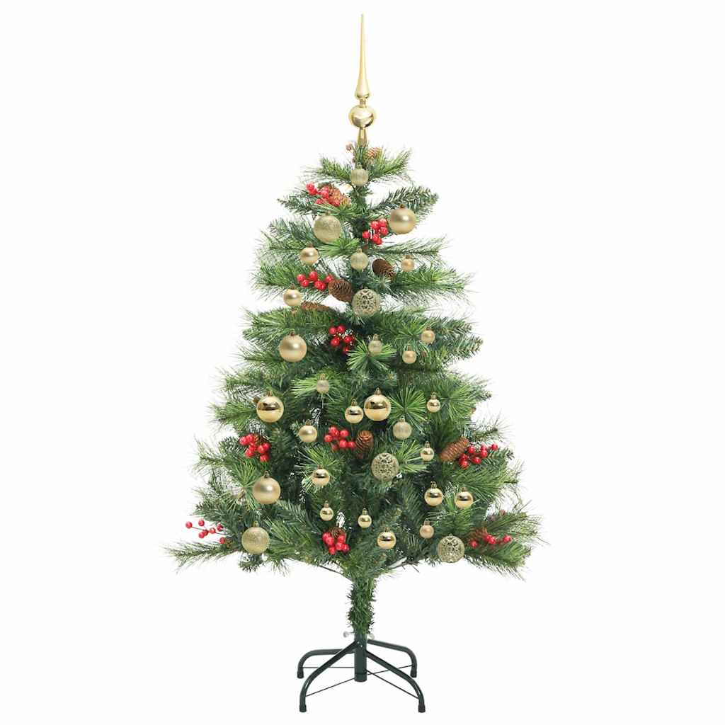 vidaXL Sztuczna choinka Ze LED Lights Zielony 150 cm PVC i Metal
