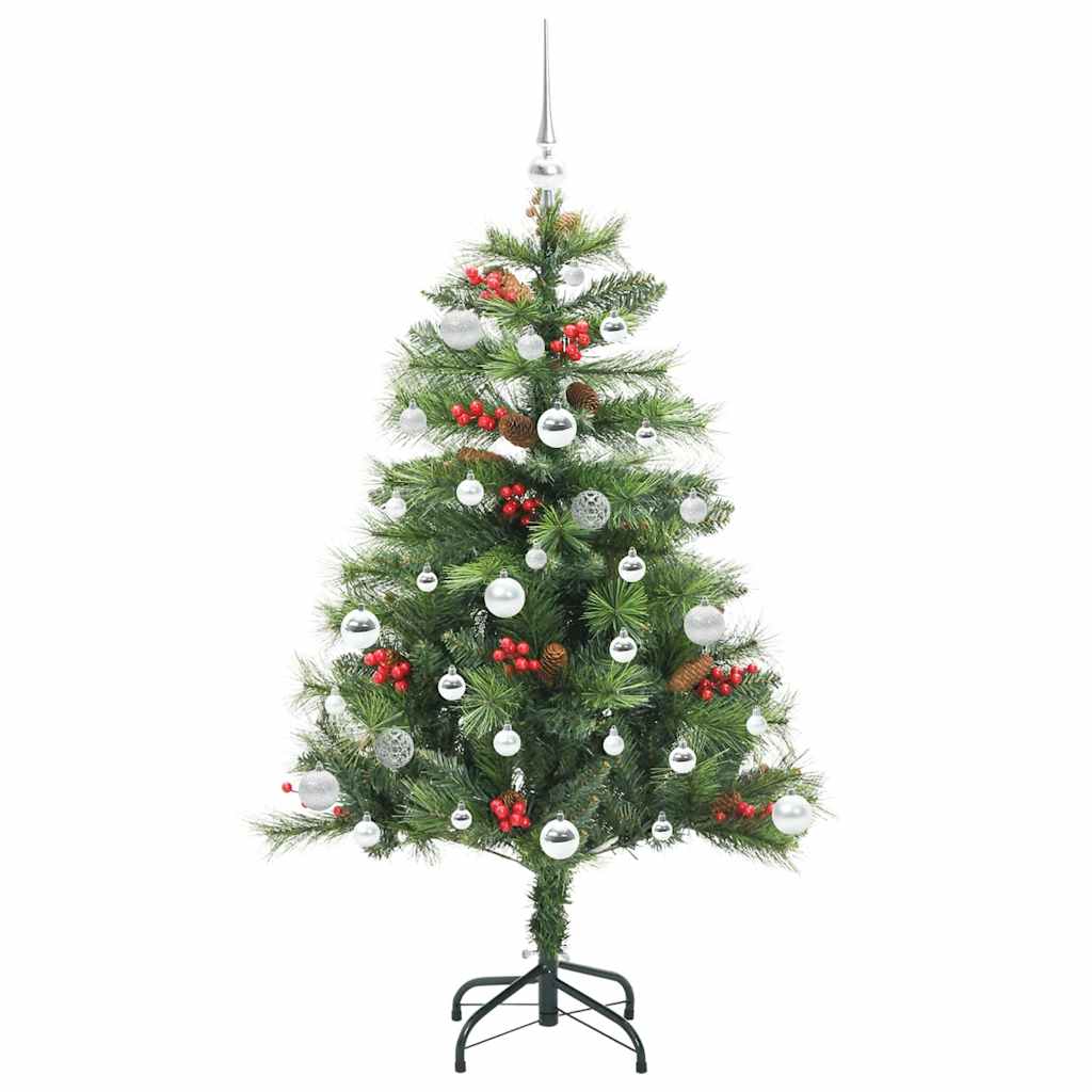 vidaXL Sztuczna choinka Ze LED Lights Zielony 150 cm PVC i Metal