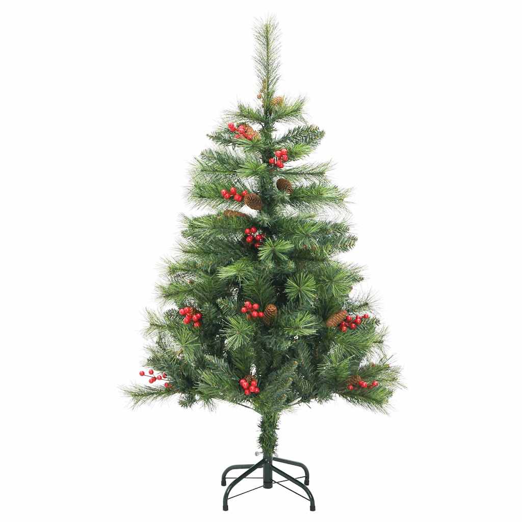vidaXL Sztuczna choinka Ze LED Lights Zielony 150 cm PVC i Metal