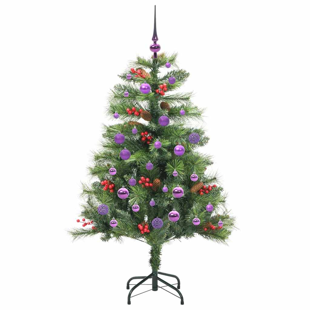 vidaXL Sztuczna choinka Ze LED Lights Zielony 150 cm PVC i Metal