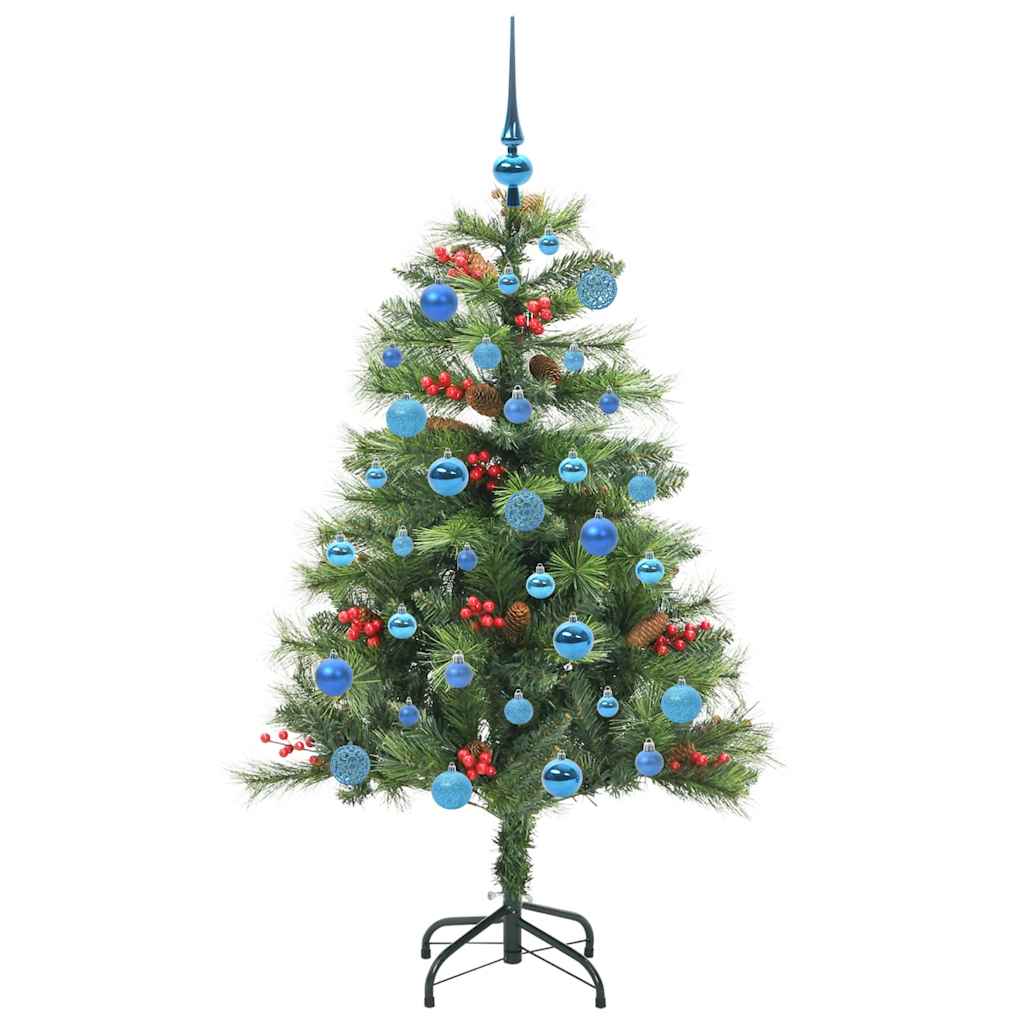 vidaXL Sztuczna choinka Ze LED Lights Zielony 150 cm PVC i Metal