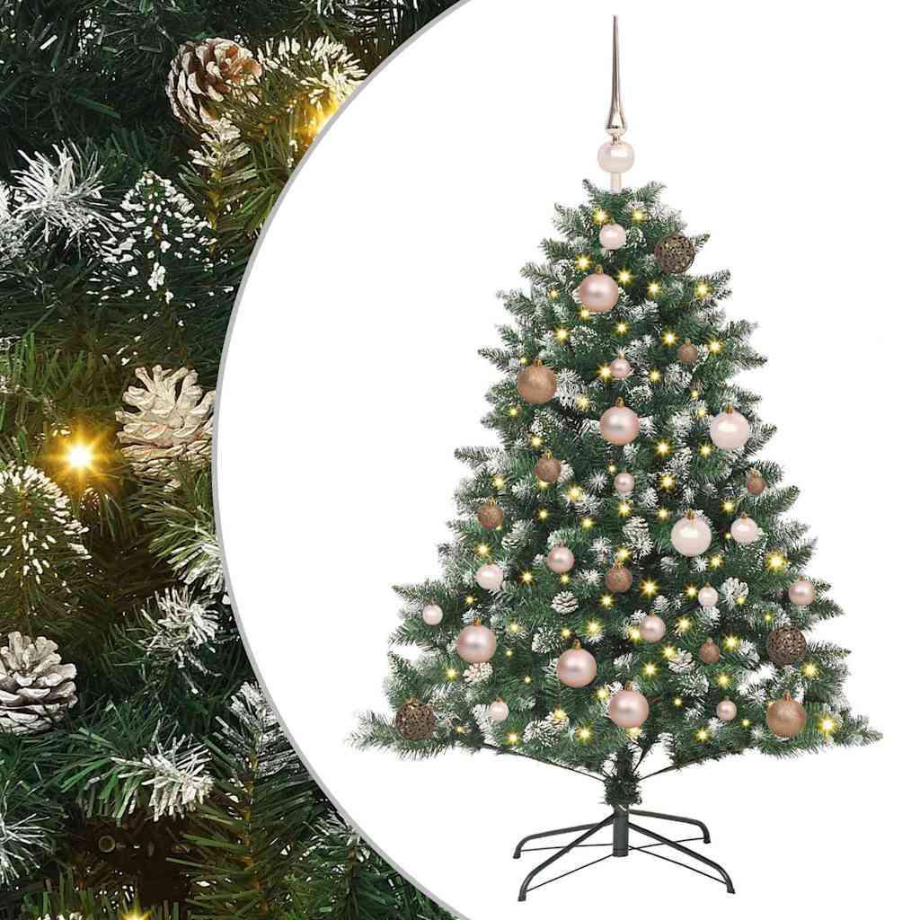 vidaXL Sztuczna choinka Zielony 120 cm PVC, plastik i stal