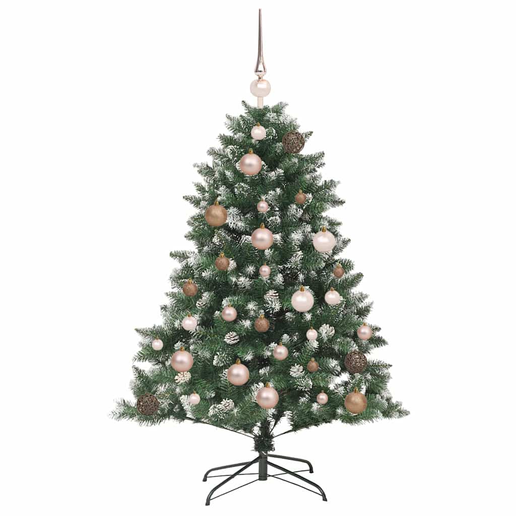 vidaXL Sztuczna choinka Zielony 120 cm PVC, plastik i stal