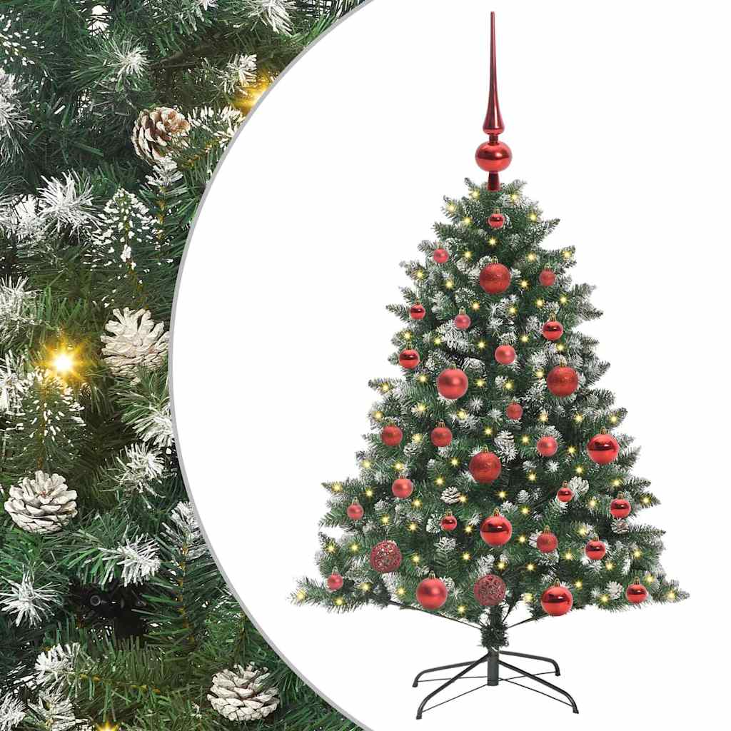 vidaXL Sztuczna choinka Zielony 120 cm PVC, plastik i stal