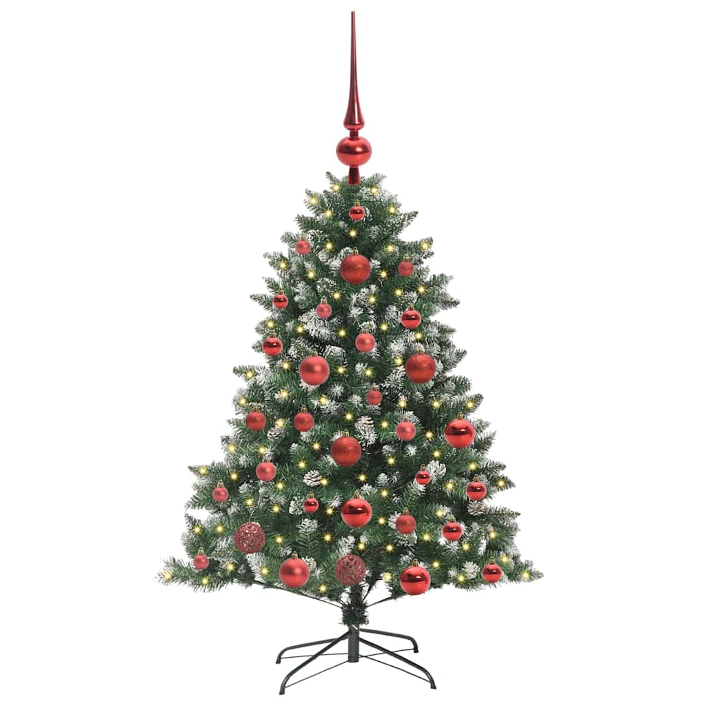vidaXL Sztuczna choinka Zielony 120 cm PVC, plastik i stal