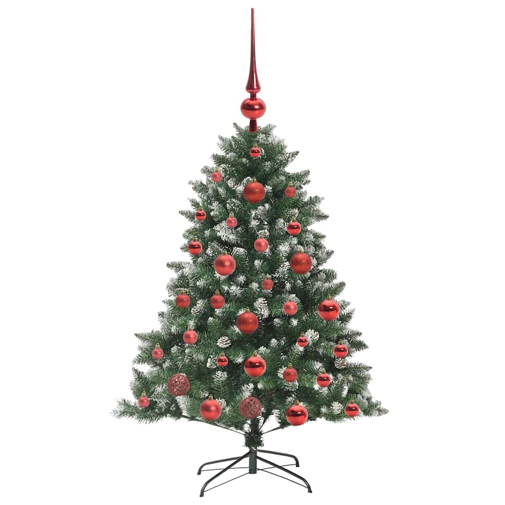 vidaXL Sztuczna choinka Zielony 120 cm PVC, plastik i stal