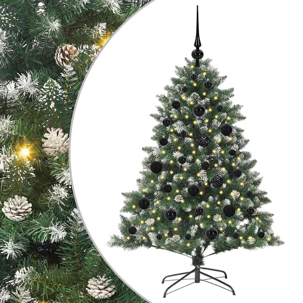 vidaXL Sztuczna choinka Zielony 120 cm PVC, plastik i stal