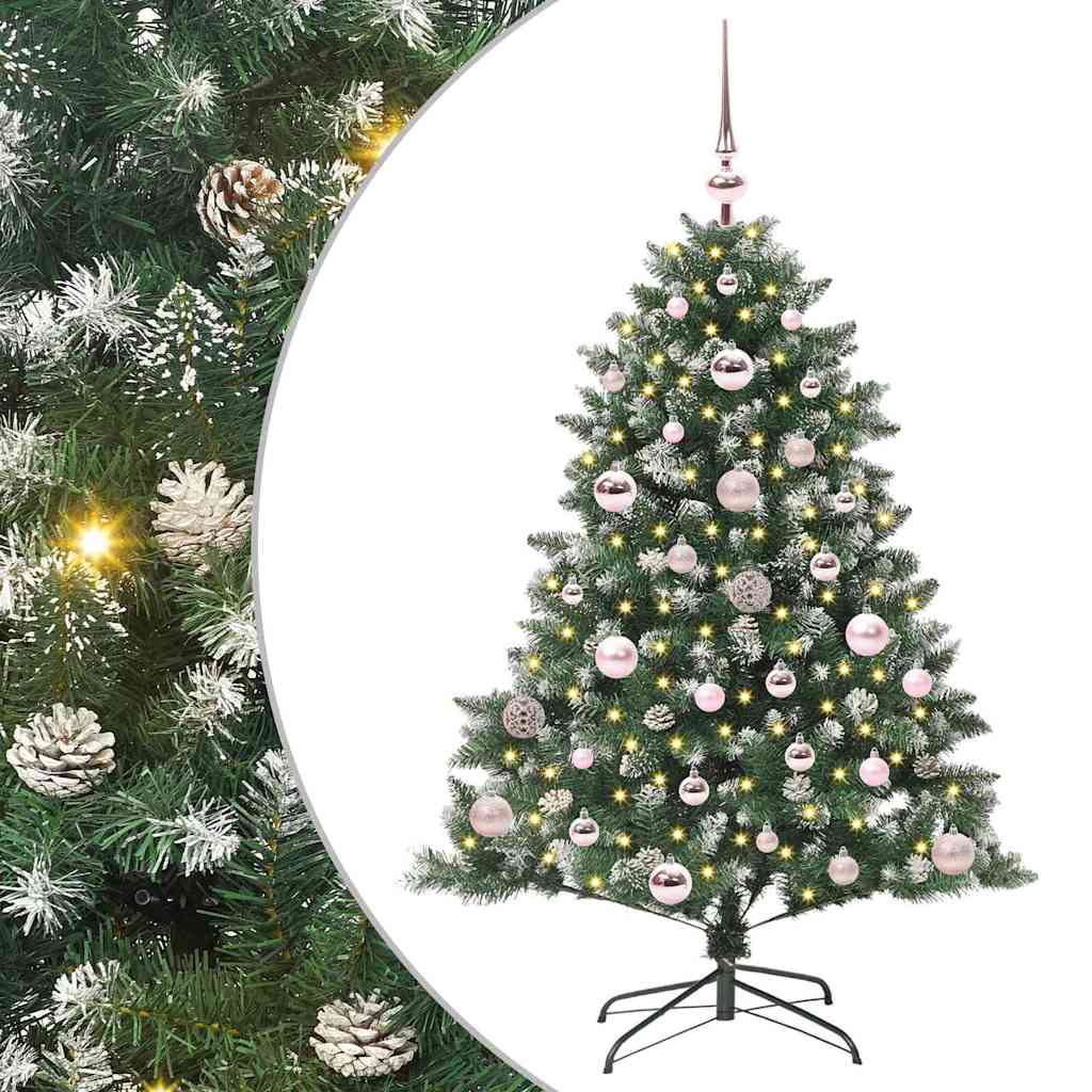 vidaXL Sztuczna choinka Zielony 120 cm PVC, plastik i stal