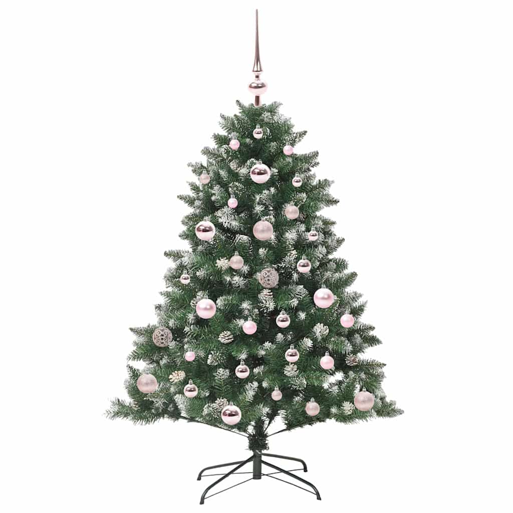 vidaXL Sztuczna choinka Zielony 120 cm PVC, plastik i stal