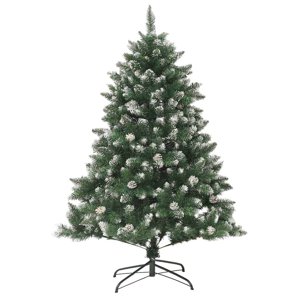 vidaXL Sztuczna choinka Zielony 120 cm PVC, plastik i stal