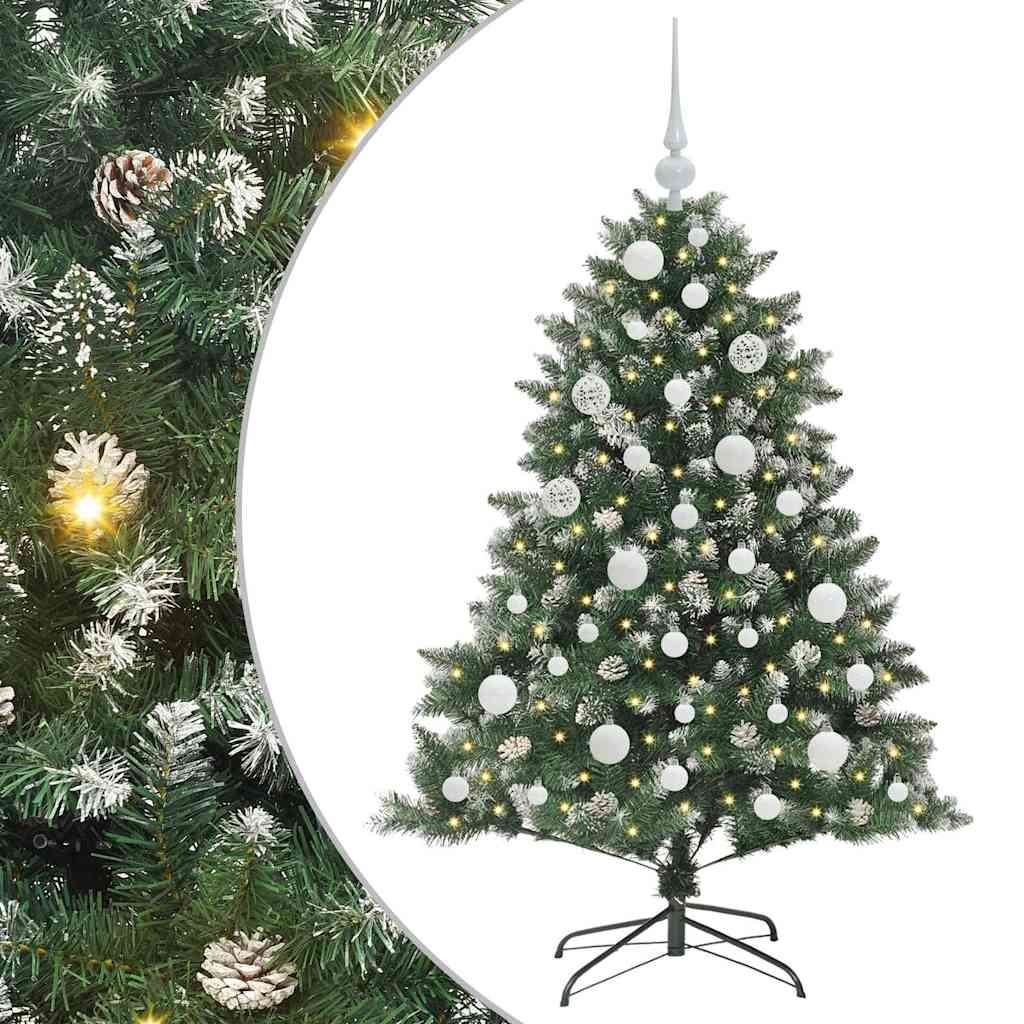 vidaXL Sztuczna choinka Zielony 120 cm PVC, plastik i stal