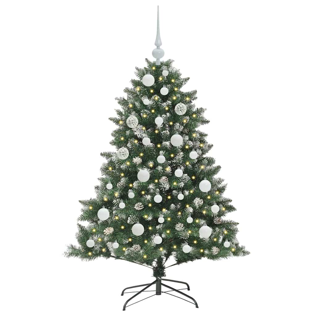 vidaXL Sztuczna choinka Zielony 120 cm PVC, plastik i stal