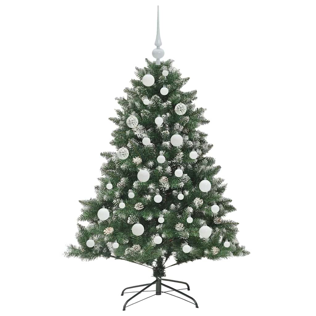 vidaXL Sztuczna choinka Zielony 120 cm PVC, plastik i stal