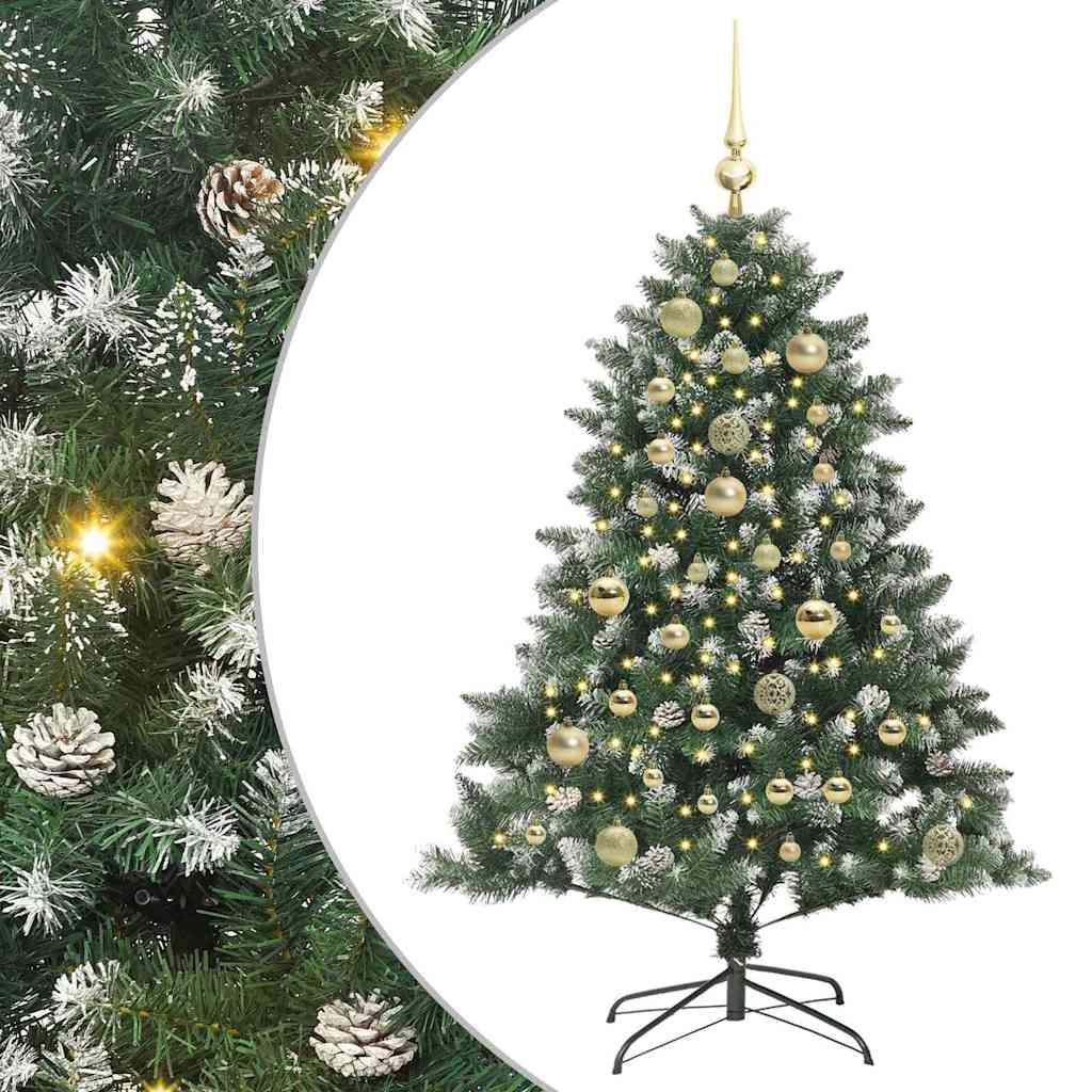 vidaXL Sztuczna choinka Zielony 120 cm PVC, plastik i stal