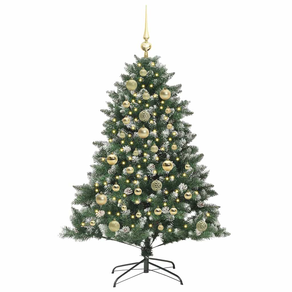 vidaXL Sztuczna choinka Zielony 120 cm PVC, plastik i stal