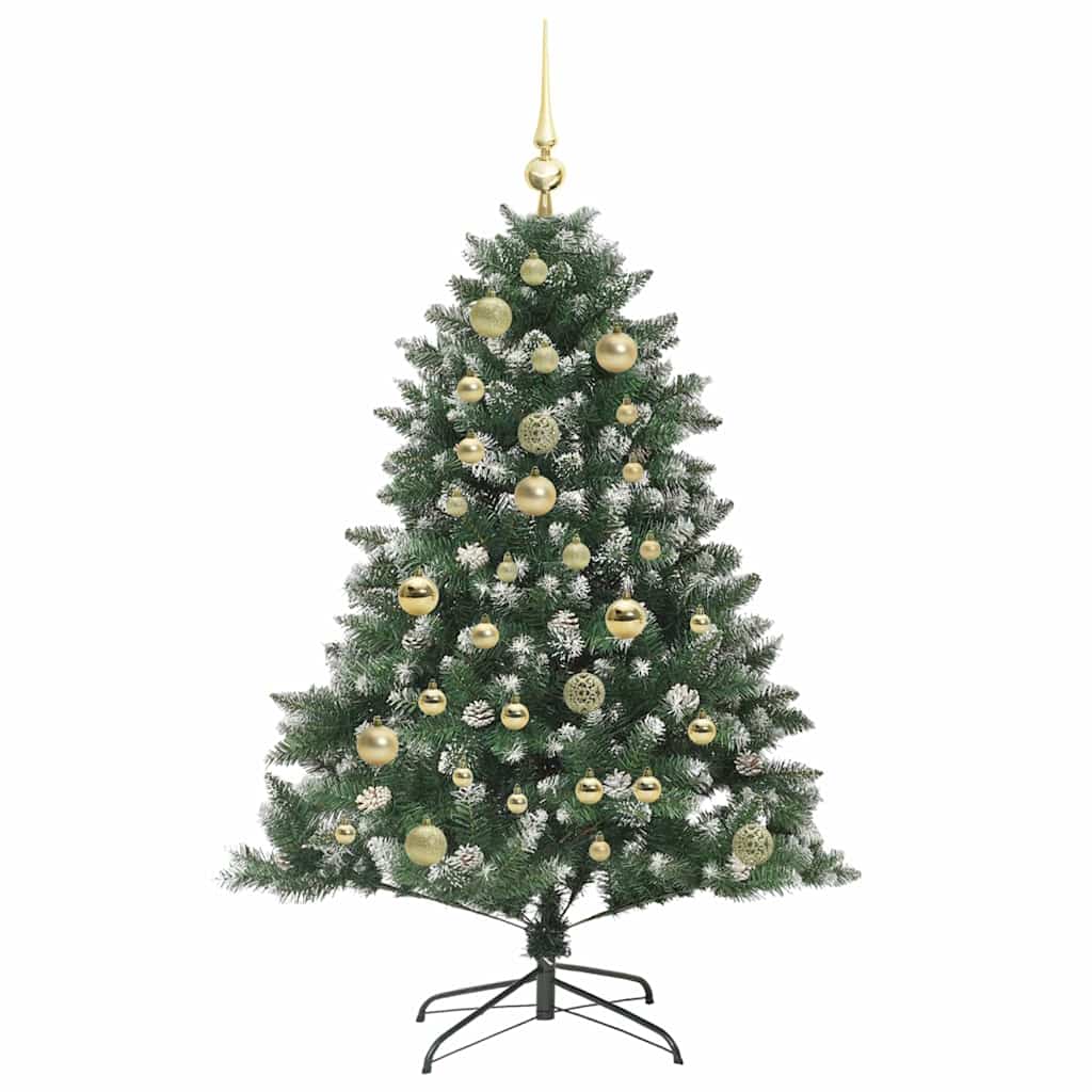 vidaXL Sztuczna choinka Zielony 120 cm PVC, plastik i stal