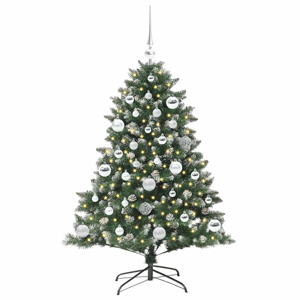 vidaXL Sztuczna choinka Zielony 120 cm PVC, plastik i stal