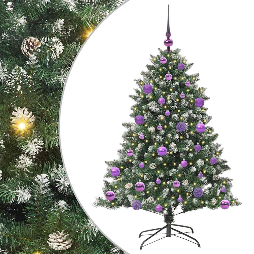 vidaXL Sztuczna choinka Zielony 120 cm PVC, plastik i stal