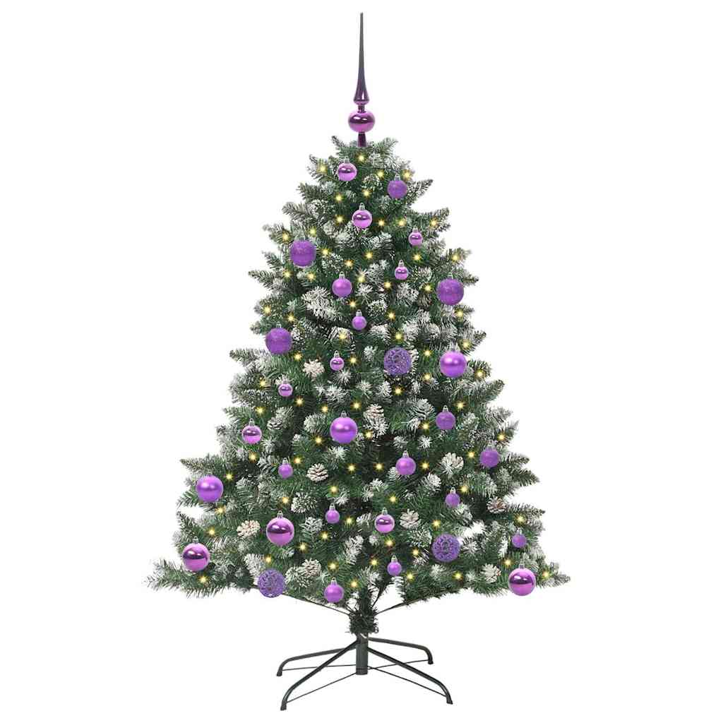 vidaXL Sztuczna choinka Zielony 120 cm PVC, plastik i stal