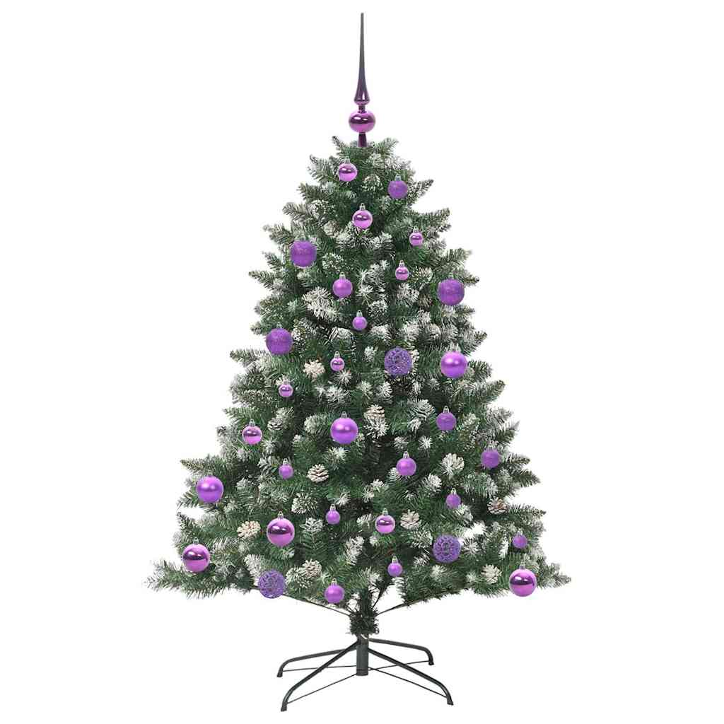 vidaXL Sztuczna choinka Zielony 120 cm PVC, plastik i stal