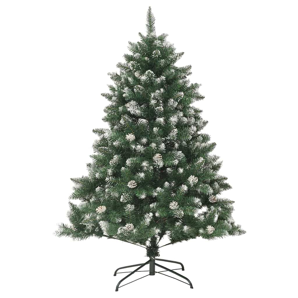 vidaXL Sztuczna choinka Zielony 120 cm PVC, plastik i stal
