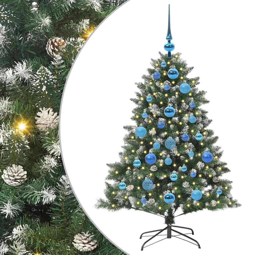 vidaXL Sztuczna choinka Zielony 120 cm PVC, plastik i stal