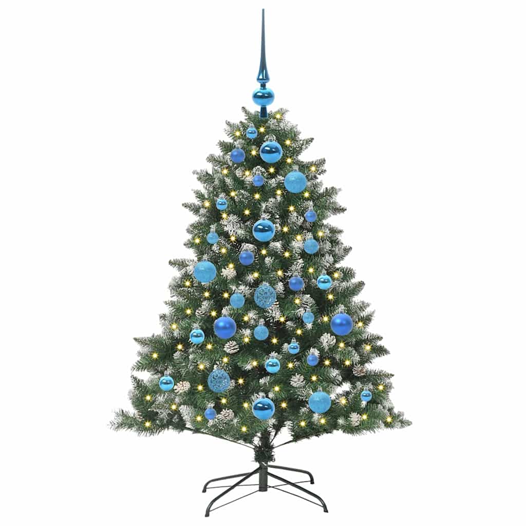vidaXL Sztuczna choinka Zielony 120 cm PVC, plastik i stal