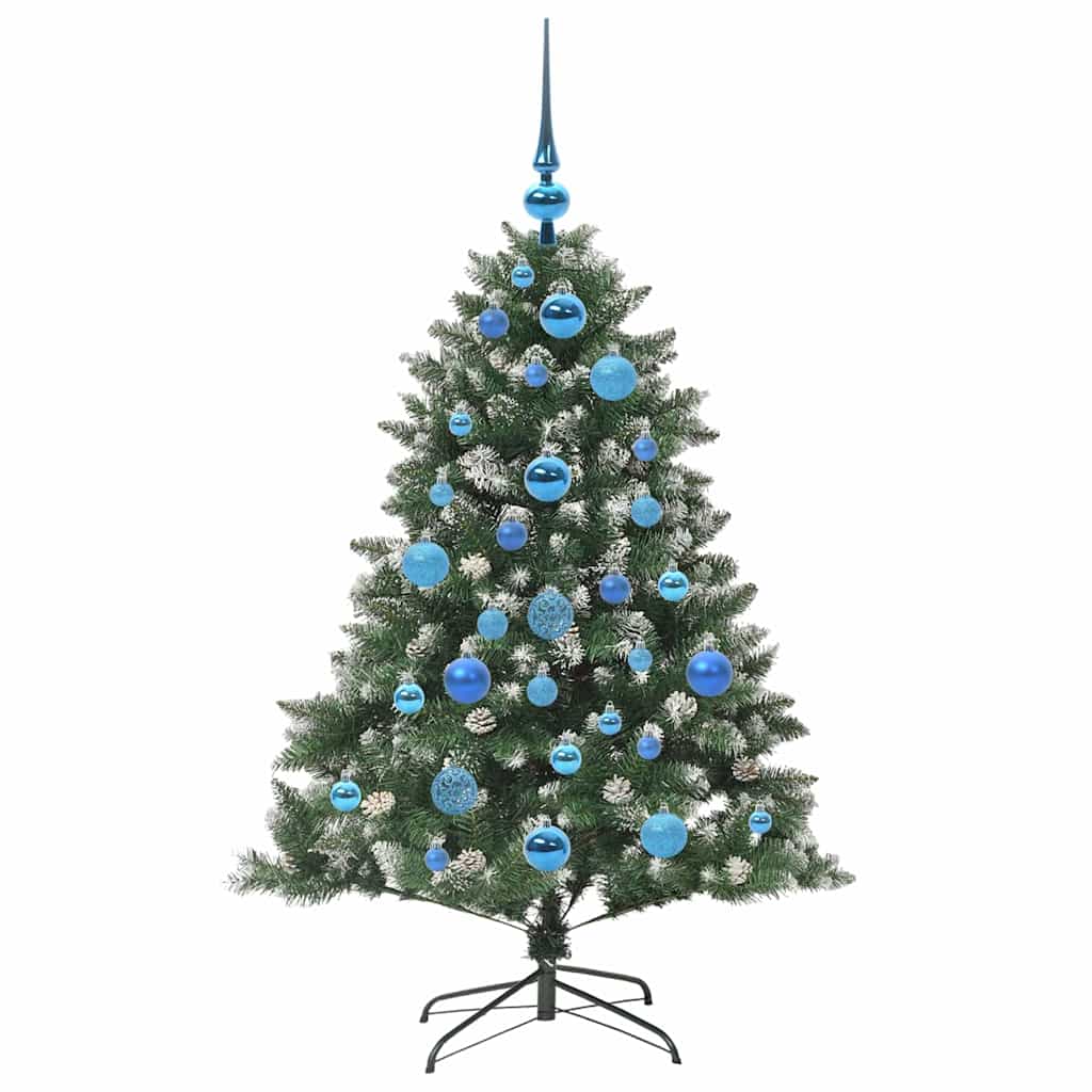 vidaXL Sztuczna choinka Zielony 120 cm PVC, plastik i stal