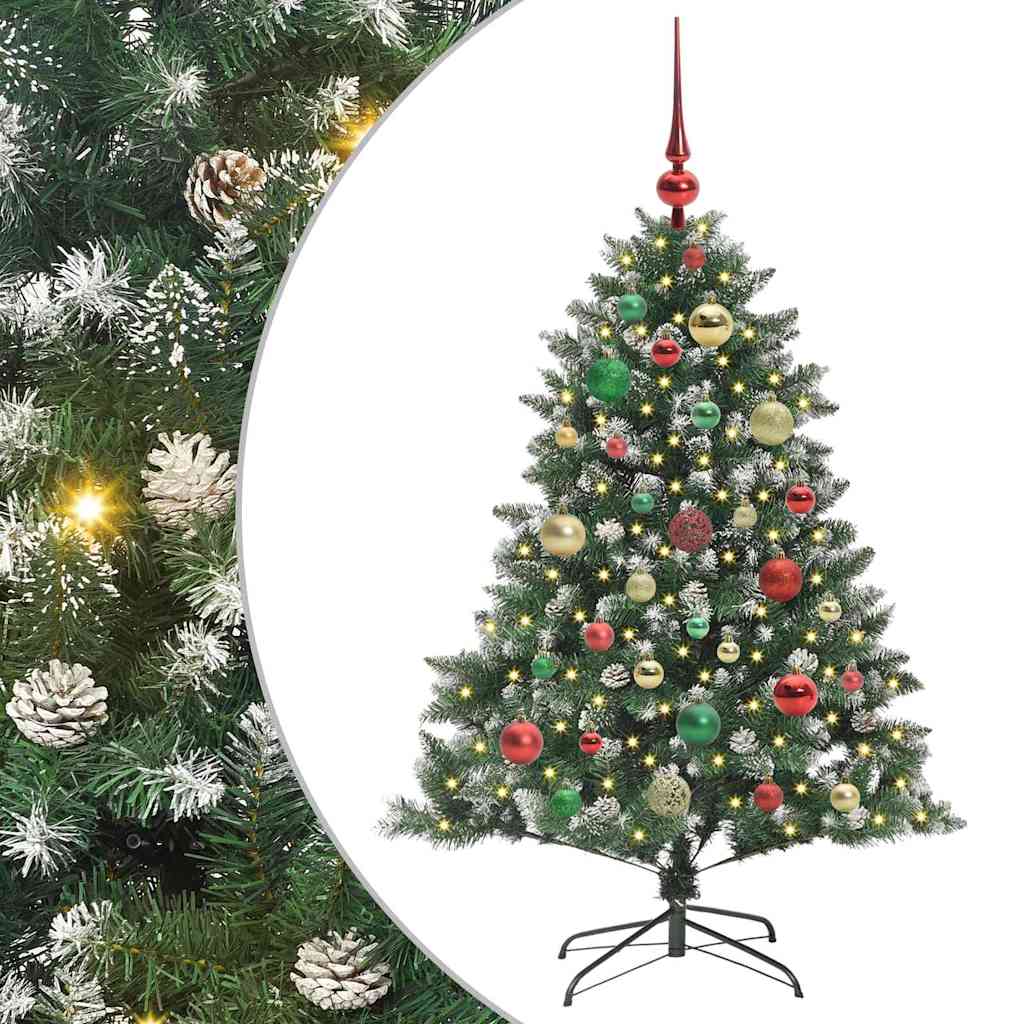 vidaXL Sztuczna choinka Zielony 120 cm PVC, plastik i stal