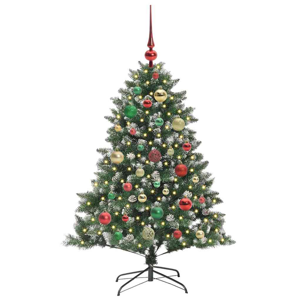 vidaXL Sztuczna choinka Zielony 120 cm PVC, plastik i stal