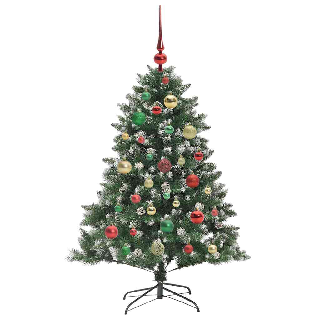 vidaXL Sztuczna choinka Zielony 120 cm PVC, plastik i stal
