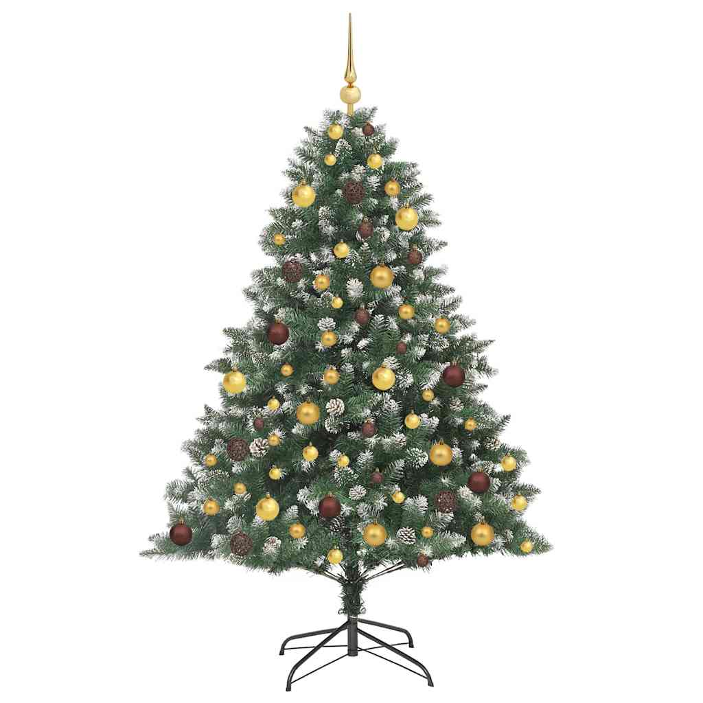 vidaXL Sztuczna choinka z podstawą Zielony 180 cm PVC, plastik i stal